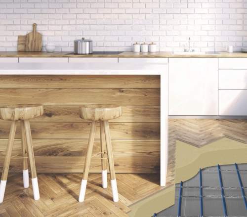 Elektrische Fußbodenheizung für die Küche